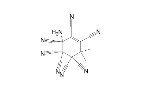 4-Cyclohexene-1,1,2,2,3,4,5-heptacarbonitrile, 3-amino-6,6-dimethyl-