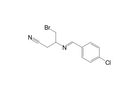 (E)-4-Bromo-3-{[(4-chlorophenyl)methylene]amino}butanenitrile