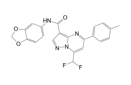 N-(1,3-benzodioxol-5-yl)-7-(difluoromethyl)-5-(4-methylphenyl)pyrazolo[1,5-a]pyrimidine-3-carboxamide