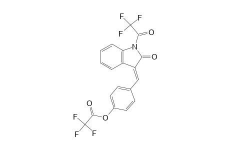 3-(4-Hydroxybenzylidene)-1,3-dihydro-2H-indol-2-one, N,o-bis(trifluoroacetyl)-