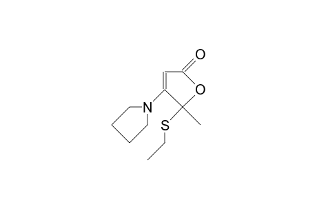 5-Ethylthio-5-methyl-4-(pyrrolidin-1-yl)-furan-25)H)-one