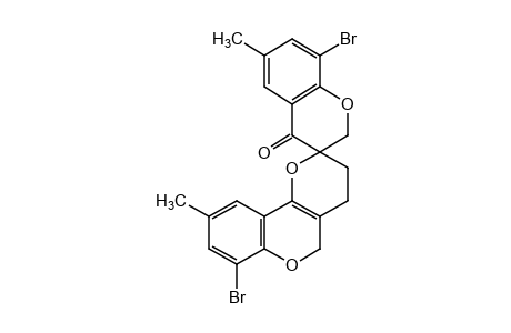 7',8-DIBROMO-3',4'-DIHYDRO-6,9'-DIMETHYLSPIRO[CHROMAN-3,2'-[2H,5H]PYRANO-[3,2-c][1]BENZOPYRAN]-4-ONE