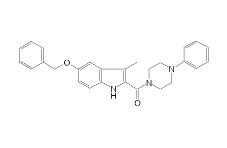 (3-methyl-5-phenylmethoxy-1H-indol-2-yl)-(4-phenyl-1-piperazinyl)methanone