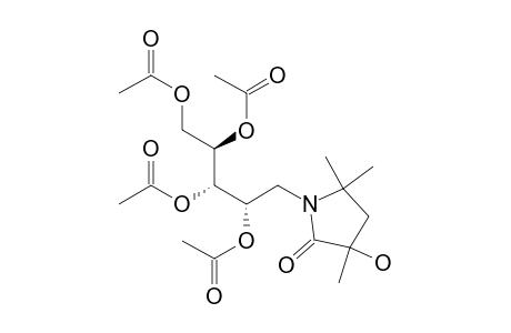 D-Ribitol, 1-deoxy-1-(3-hydroxy-3,5,5-trimethyl-2-oxo-1-pyrrolidinyl)-, 2,3,4,5-tetraacetate