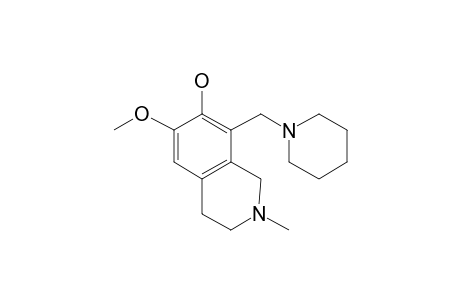 2-Methyl-6-methoxy-7-hydroxy-8-piperidinomethyl-1,2,3,4-tetrahydroisoquinoline