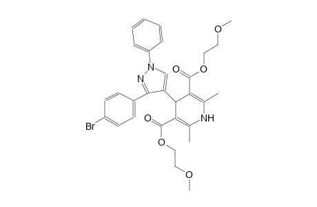 bis(2-methoxyethyl) 4-[3-(4-bromophenyl)-1-phenyl-1H-pyrazol-4-yl]-2,6-dimethyl-1,4-dihydro-3,5-pyridinedicarboxylate