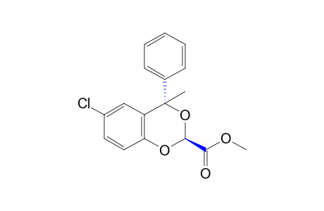 6-chloro-cis-4-methyl-4-phenyl-1,3-benzodioxan-2-carboxylic acid, methyl ester