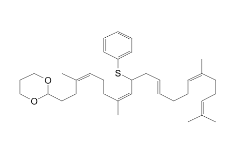 2-(3,7,16,20-Tetramethyl-9-phenylthioheneicosa-3,7,11,15,19-pentaenyl)-[1,3]dioxane