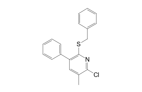 2-Chloro-3-methyl-5-phenyl-6-(phenylmethylthio)pyridine