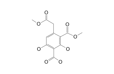 Phenylacetic acid, 2-methoxycarbonyl-4-carboxy-3,5-dihydroxy-, methyl(ester)