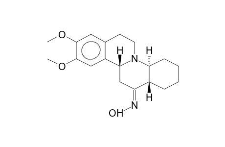 2,3-DIMETHOXY-11-OXO-12A-BETA-TRANS-DECAHYDROQUINOLINO[2,1-A]TETRAHYDROISOQUINOLINE, E-OXIME