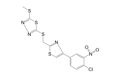 2-{{[4-(4-chloro-3-nitrophenyl)-2-thiazolyl]methyl}thio}-5-(methylthio)-1,3,4-thiadiazole