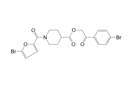 1-(5-Bromo-furan-2-carbonyl)-piperidine-4-carboxylic acid 2-(4-bromo-phenyl)-2-oxo-ethyl ester