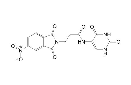 N-(2,4-dioxo-1,2,3,4-tetrahydro-5-pyrimidinyl)-3-(5-nitro-1,3-dioxo-1,3-dihydro-2H-isoindol-2-yl)propanamide