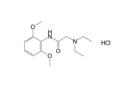 2-(diethylamino)-2',6'-dimethoxyacetanilide, hydrochloride