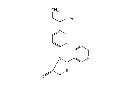 3-(p-sec-butylphenyl)-2-(3-pyridyl)-4-thiazolidine