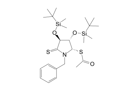 1-Benzyl-3,4-bis[(t-butyldimethylsilyl)oxy]-2-(acetylthio)-perhydropyrrole-5-thione