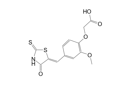 {2-methoxy-4-[(Z)-(4-oxo-2-thioxo-1,3-thiazolidin-5-ylidene)methyl]phenoxy}acetic acid