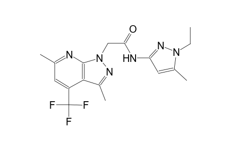 1H-pyrazolo[3,4-b]pyridine-1-acetamide, N-(1-ethyl-5-methyl-1H-pyrazol-3-yl)-3,6-dimethyl-4-(trifluoromethyl)-