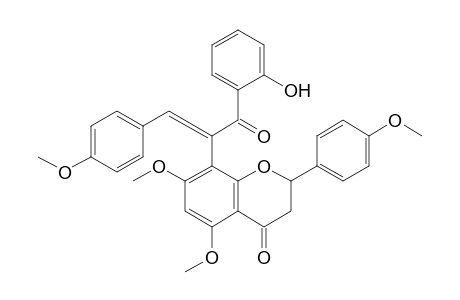 5,7-Dimethoxy-2-(4-methoxyphenyl)-8-[(E)-2-(4-methoxyphenyl)-1-salicyloyl-vinyl]chroman-4-one