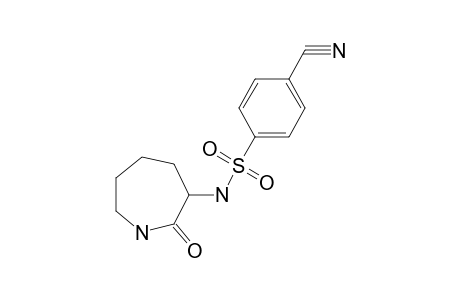 p-cyano-N-(hexahydro-2-oxo-1H-azepin-3-yl)benzenesulfonamide