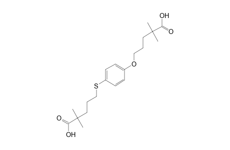 5-{p-[(4-carboxy-4-methylpentyl)thio]phenoxy}-2,2-dimethylvaleric acid