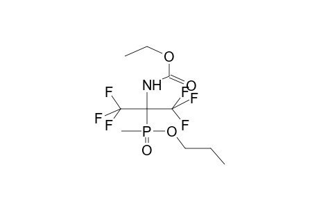 METHYL(ALPHA-ETHOXYCARBAMOYLHEXAFLUOROISOPROPYL)PHOSPHINIC ACID,PROPYL ESTER