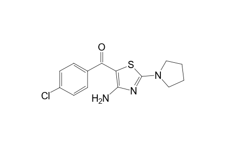 4-Amino-5-(4-chloro-benzoyl)-2-(1-pyrrolidinyl)-1,3-thiazole