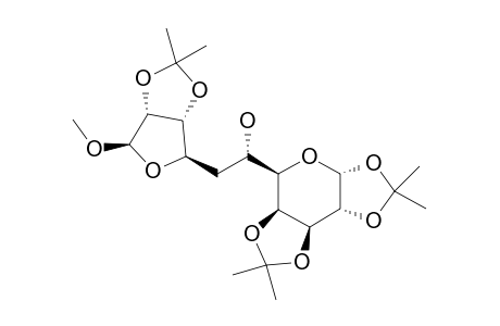 Methyl (1,2:3,4:9,10-tri-o-isopropylidene-7-deoxy-L-glycero-L-allo-.alpha.,D-galacto-undecodialdo-1,5-pyranoside)-11,8-.beta.-furanoside