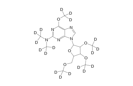 N(2),N(2),O-6,2',3',5'-hexa(methyl-D3)guanosine