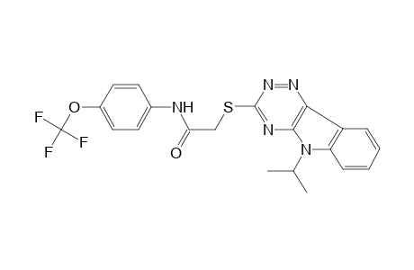 acetamide, 2-[[5-(1-methylethyl)-5H-[1,2,4]triazino[5,6-b]indol-3-yl]thio]-N-[4-(trifluoromethoxy)phenyl]-