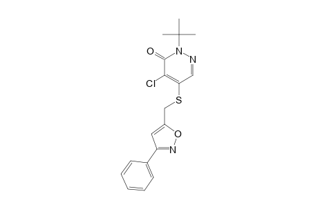 3(2H)-Pyridazinone, 4-chloro-2-(1,1-dimethylethyl)-5-[[(3-phenyl-5-isoxazolyl)methyl]thio]-