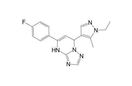 1-Ethyl-4-[5-(4-fluorophenyl)-4H,7H-[1,2,4]triazolo[1,5-a]pyrimidin-7-yl]-5-methyl-1H-pyrazole