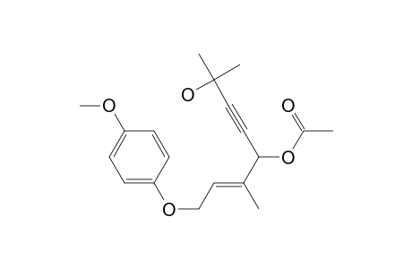 E-2,6-dimethyl-8-(4-methoxyphenoxy)-5-acetoxy-6-octen-3-yne-2-ol