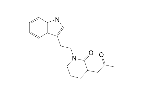 1-[2-(1H-indol-3-yl)ethyl]-3-(2-oxidanylidenepropyl)piperidin-2-one