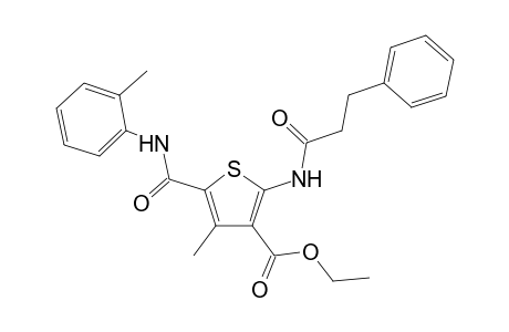 Ethyl 4-methyl-2-[(3-phenylpropanoyl)amino]-5-(2-toluidinocarbonyl)-3-thiophenecarboxylate