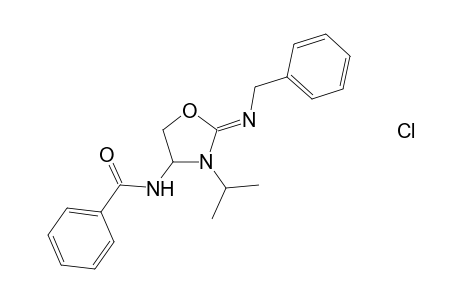 (Z)-2-Benzylimino-4-benzamido-3-isopropyl-1,3-oxzolidine hydrochloride