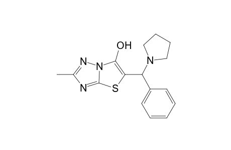 2-Methyl-6-{N-.alpha.-pyrrolidinobenzyl]thiazolo[3,2-b]-1,2,4-triazol-5-ol
