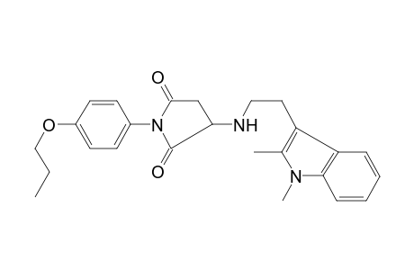 2,5-pyrrolidinedione, 3-[[2-(1,2-dimethyl-1H-indol-3-yl)ethyl]amino]-1-(4-propoxyphenyl)-