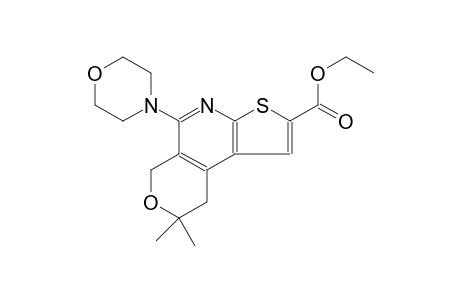 6H-pyrano[4,3-d]thieno[2,3-b]pyridine-2-carboxylic acid, 8,9-dihydro-8,8-dimethyl-5-(4-morpholinyl)-, ethyl ester