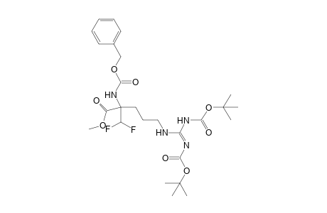 2-(benzyloxycarbonylamino)-5-[bis(tert-butoxycarbonylamino)methyleneamino]-2-(difluoromethyl)valeric acid methyl ester