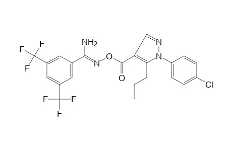 3,5-bis(trifluoromethyl)-O-{1-(p-chlorophenyl)-5-propylpyrazol-4-yl]carbonyl}benzamidoxime