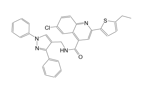 6-chloro-N-[(1,3-diphenyl-1H-pyrazol-4-yl)methyl]-2-(5-ethyl-2-thienyl)-4-quinolinecarboxamide