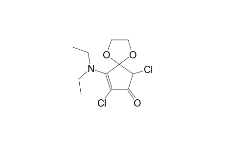 1,4-dioxaspiro[4.4]non-8-en-7-one, 6,8-dichloro-9-(diethylamino)-