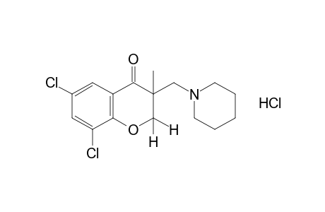 6,8-dichloro-3-methyl-3-(piperidinomethyl)-4-chromanone, hydrochloride