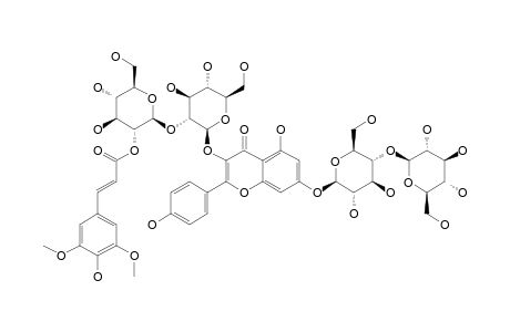 KAEMPFEROL-3-O-BETA-D-[2E-SINAPOYL-BETA-D-GLUCOPYRANOSYL-(1->2)-GLUCOPYRANOSIDE]-7-O-BETA-D-[BETA-D-GLUCOPYRANOSYL-(1->4)-GLUCOPYRANOSIDE]