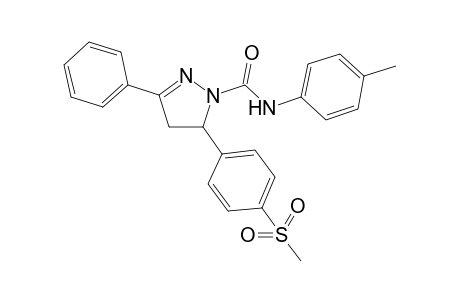 5-(4-(methylsulfonyl)phenyl)-3-phenyl-N-(p-tolyl)-4,5-dihydro-1H-pyrazole-1-carboxamide
