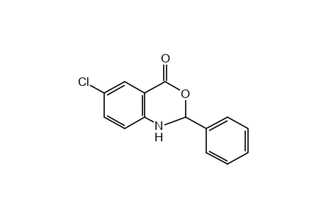 6-chloro-1,2-dihydro-2-phenyl-4H-3,1-benzoxazin-4-one