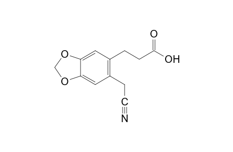 2-(cyanomethyl)-4,5-(methylenedioxy)hydrocinnamic acid