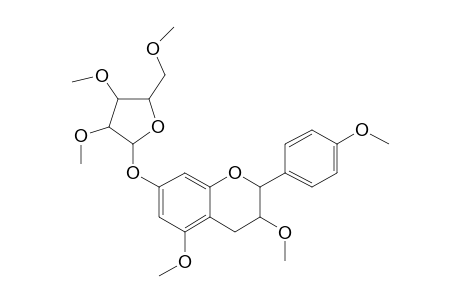 7-[3,4-Dihydroxy-5-(hydroxymethyl)oxolan-2-yl]oxy-2-(4-hydroxyphenyl)-3,4-dihydro-2H-chromene-3,5-diol, 6me derivative